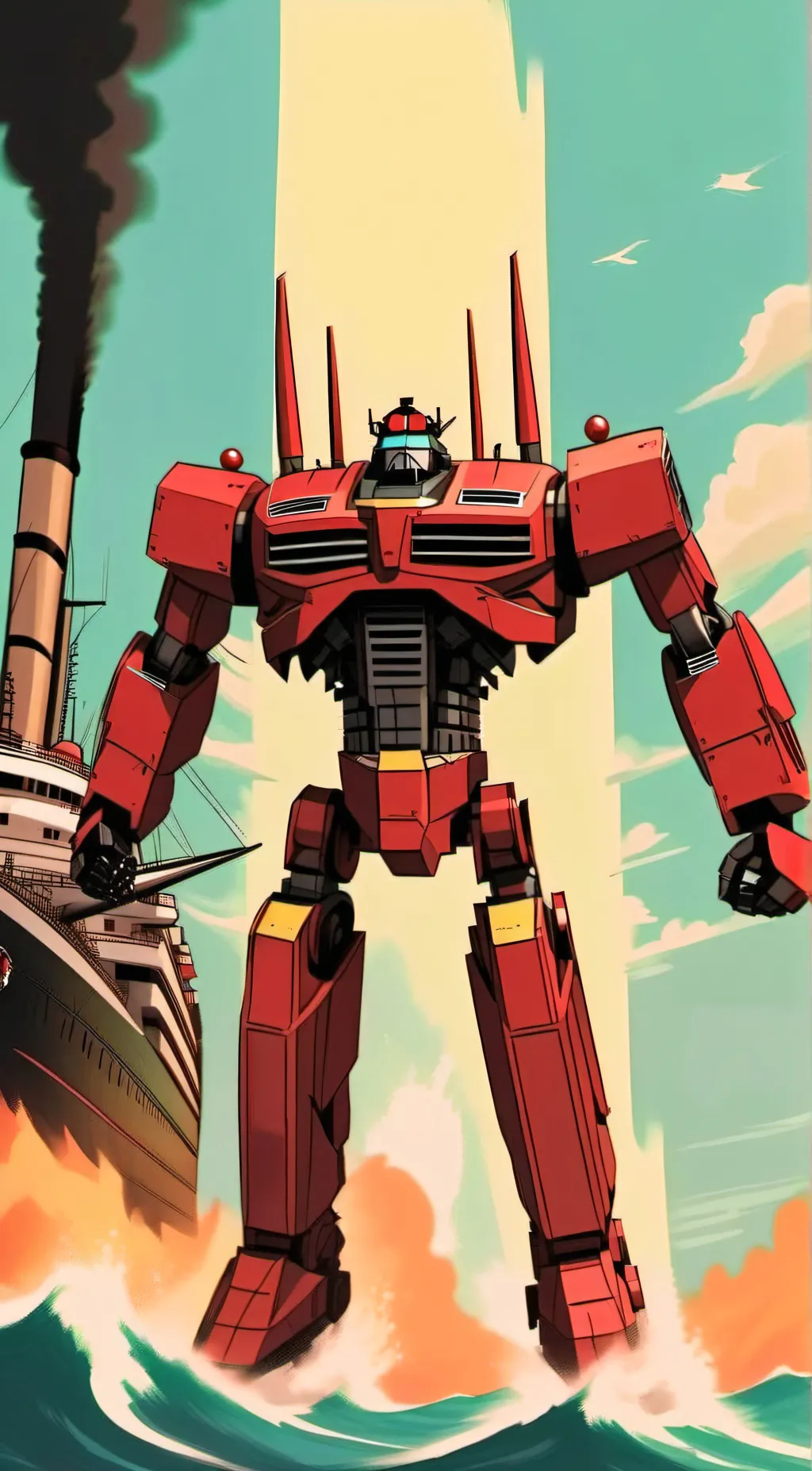 ai character: Titanic  background