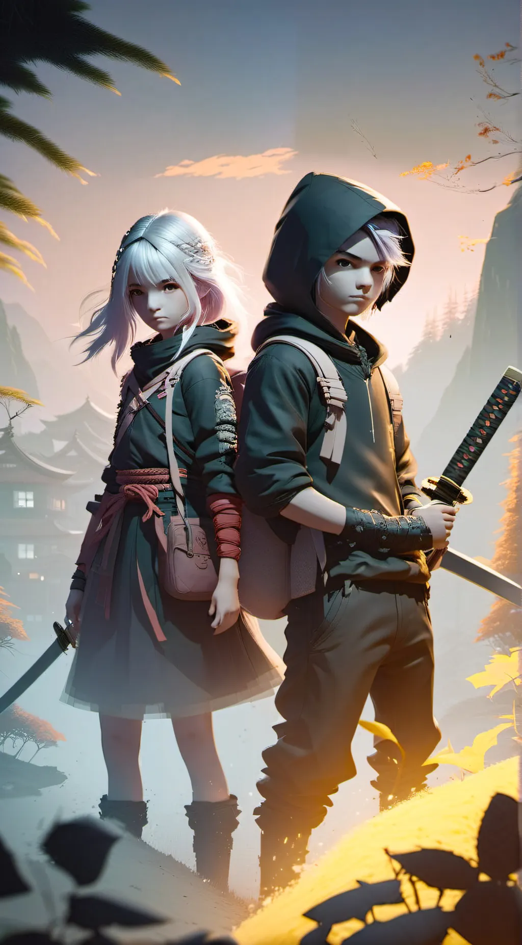 ai character: Kate and Kai background