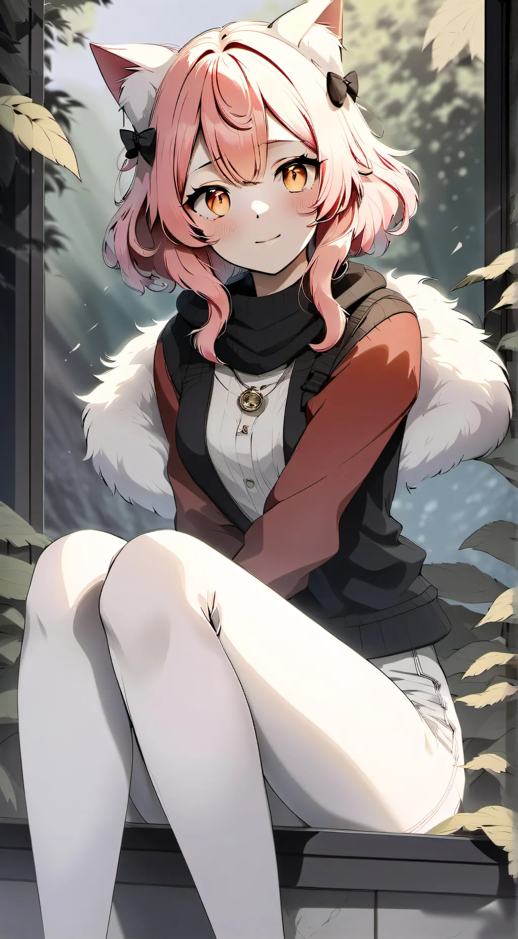 ai character: Catgirl Ashley  background