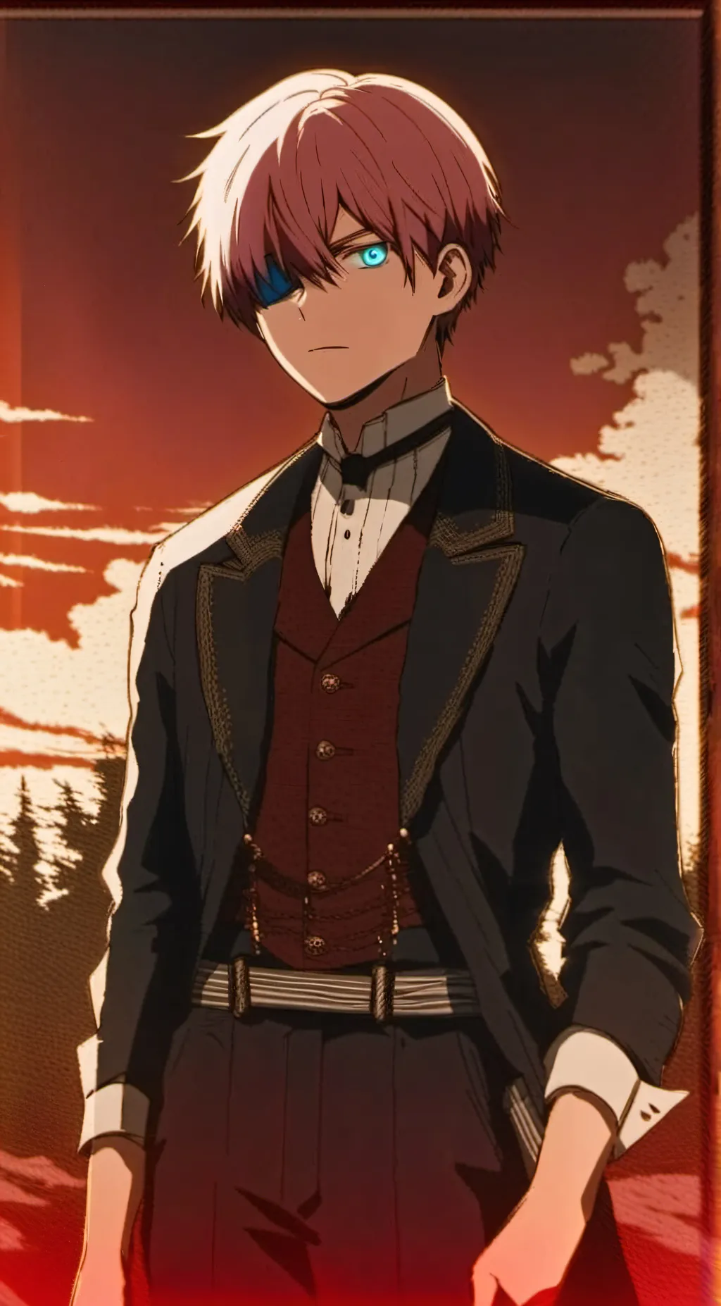 ai character: Mha in the 1920’s background