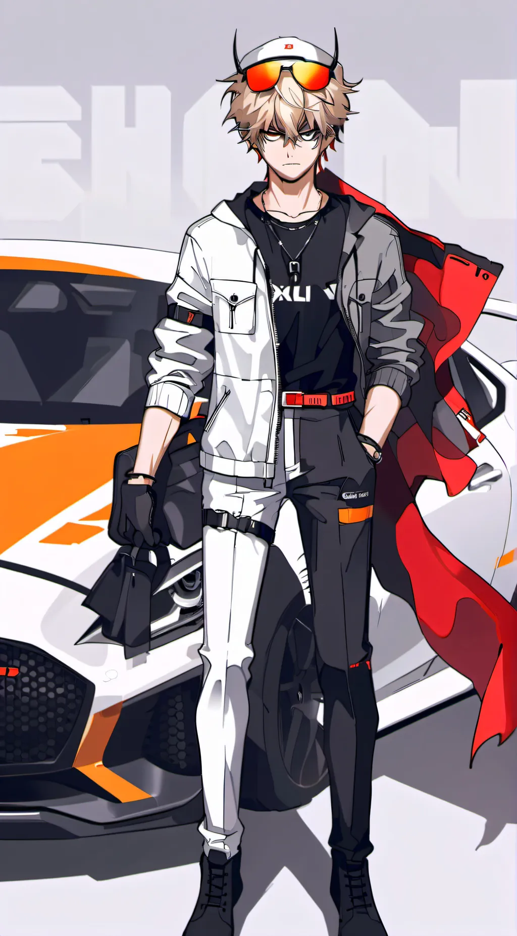 ai character: Katsuki Bakugo background