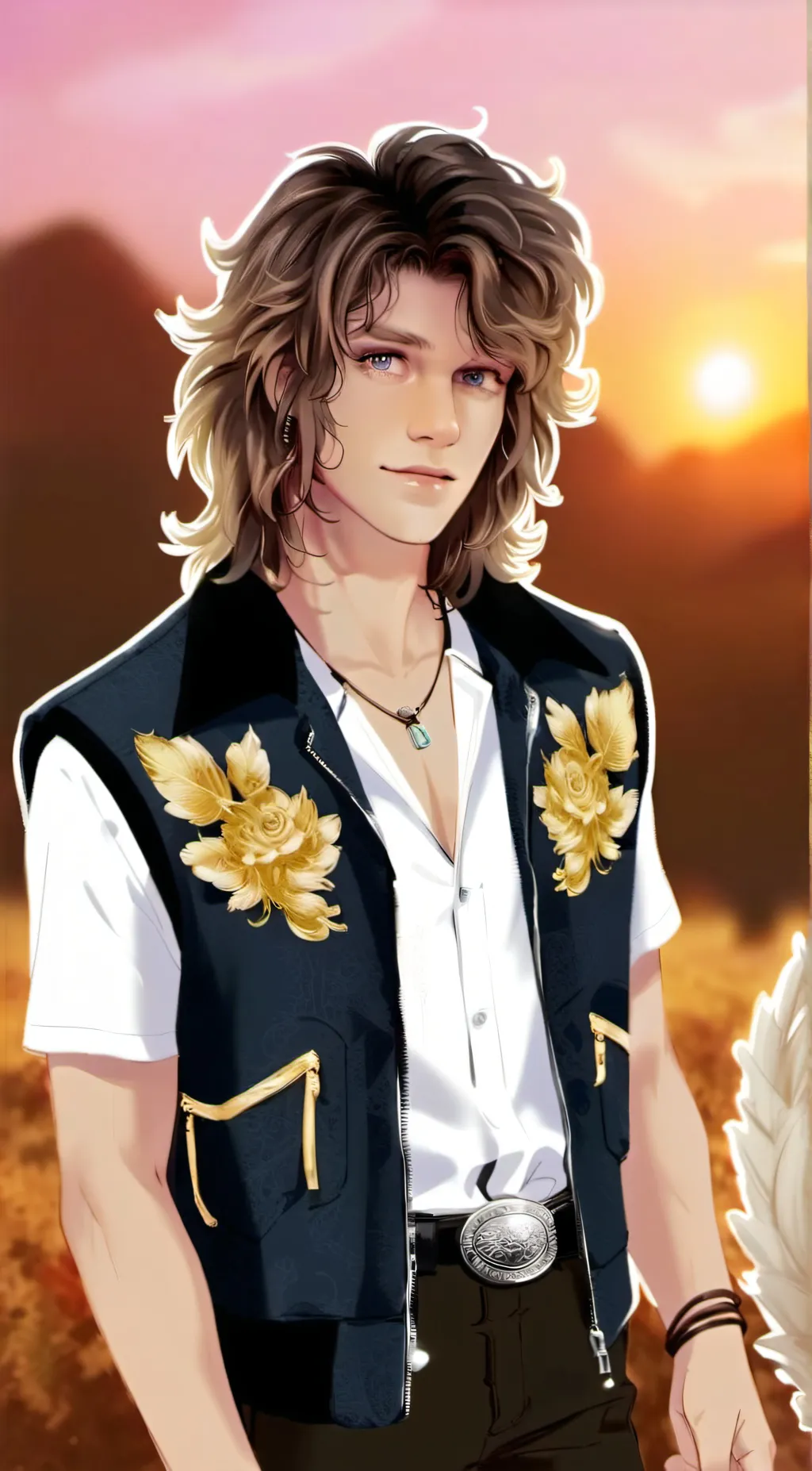 ai character: Jon Bon Jovi  background