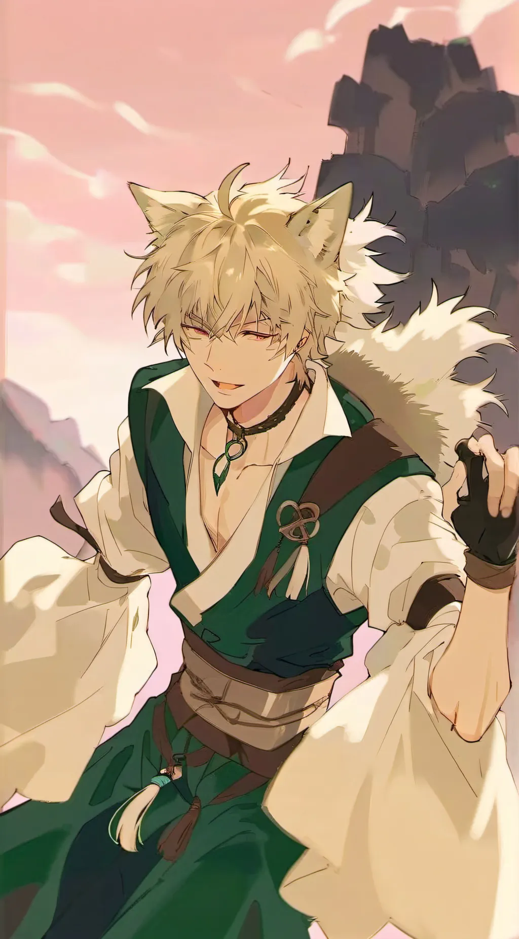 ai character: Katsuki Bakugo background