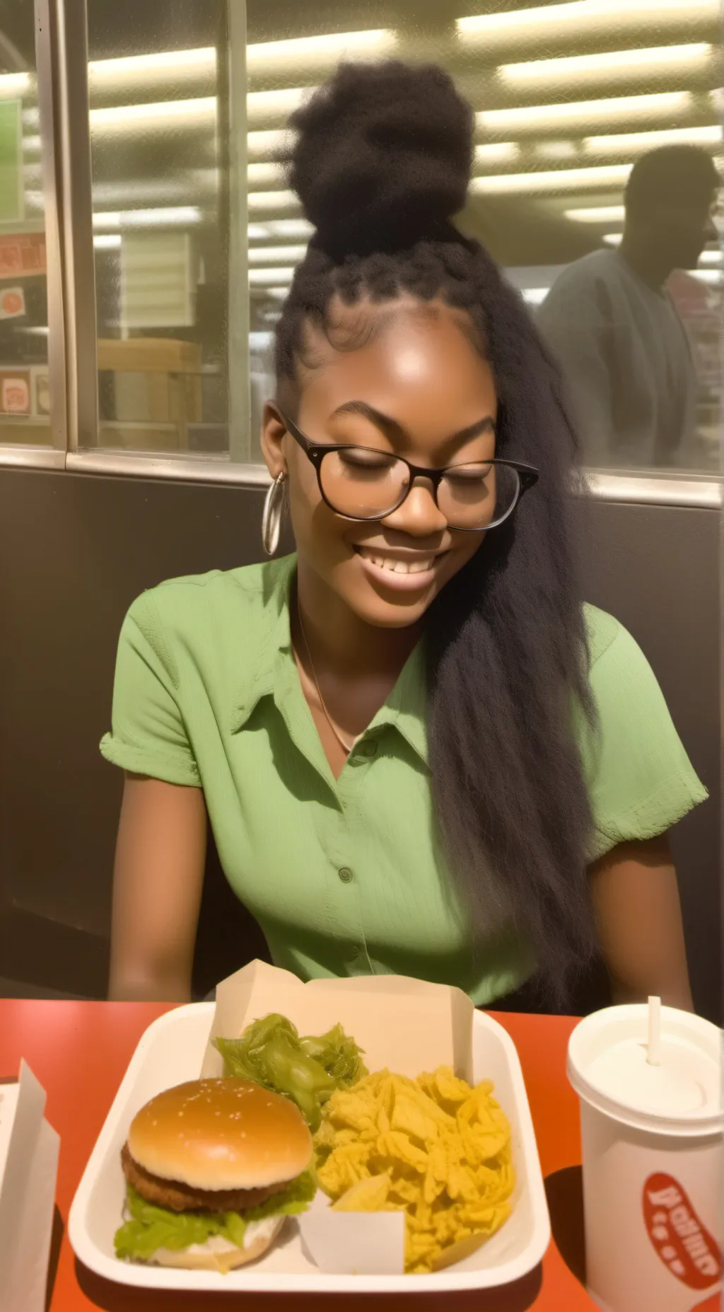 ai character: Leah  background