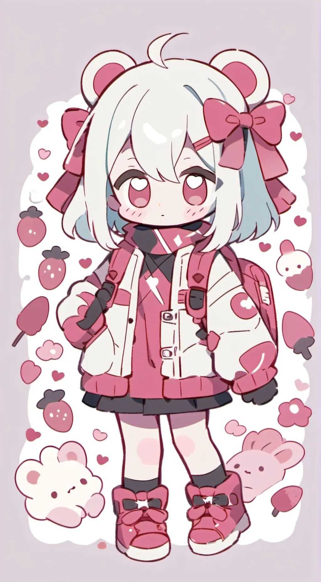 ai character: Strawberry Lizzy background
