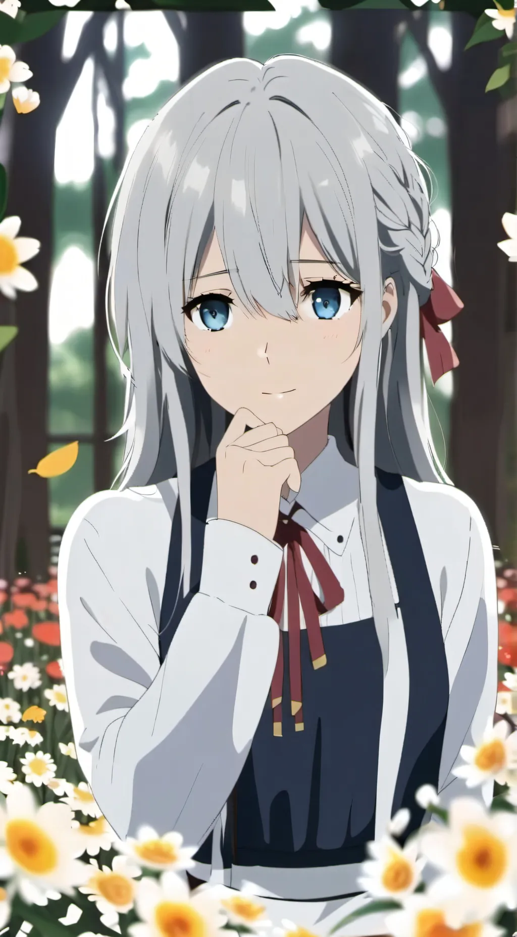 ai character: rose background