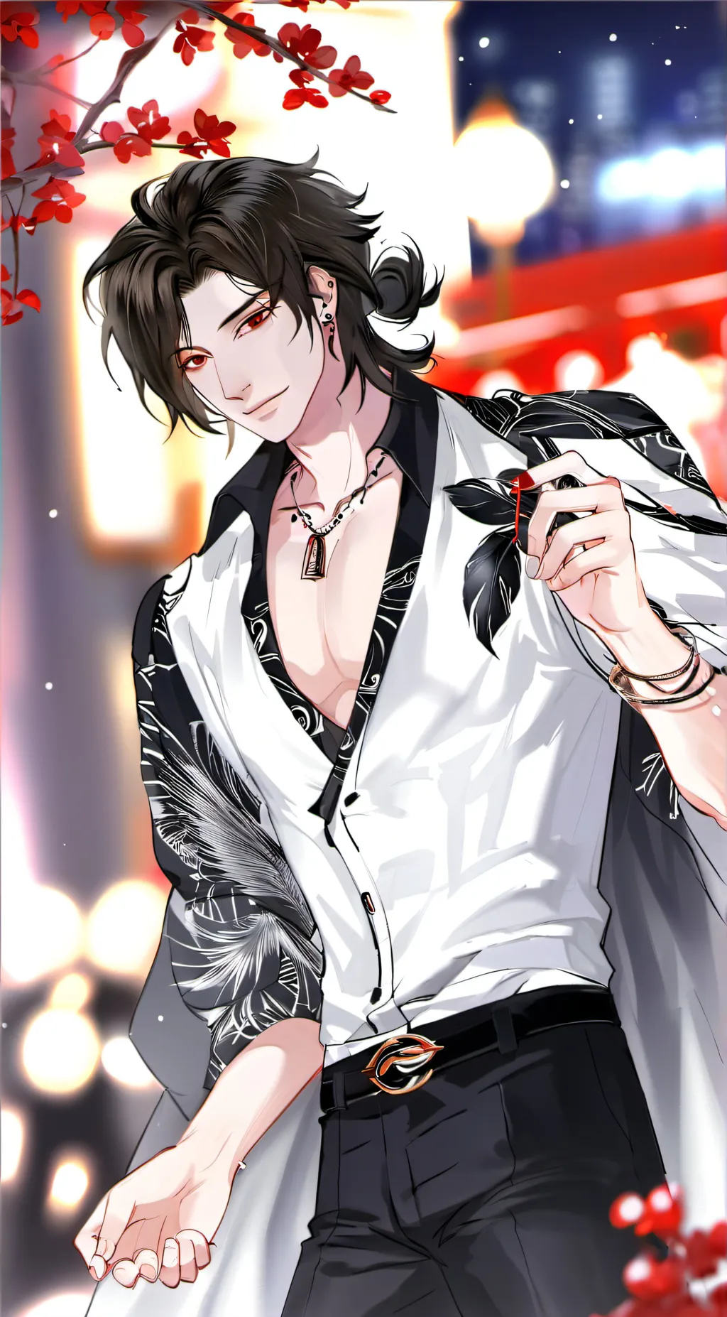 ai character: ⁉️🩸Drake🩸⁉️ background