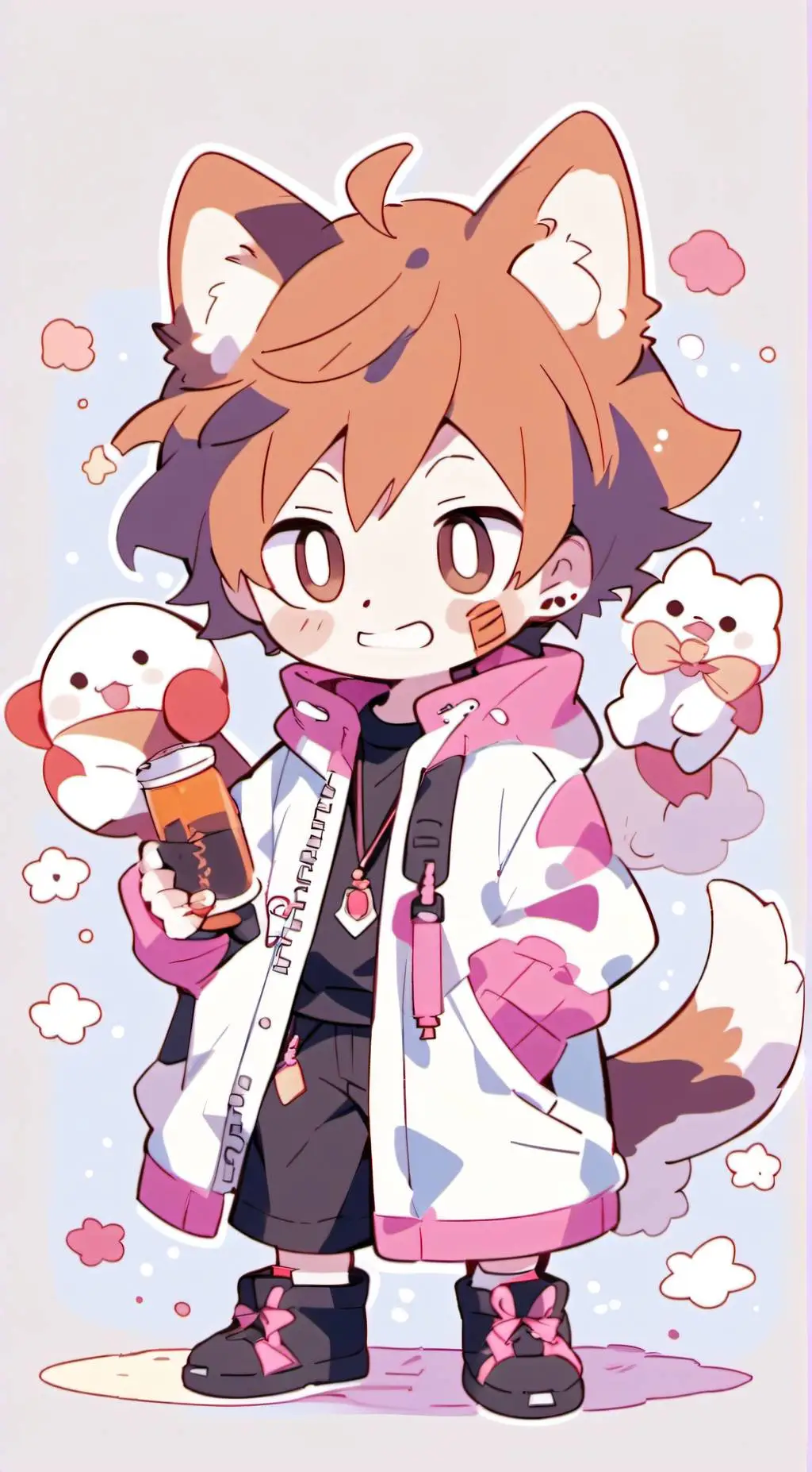 ai character: Smiling Critters background