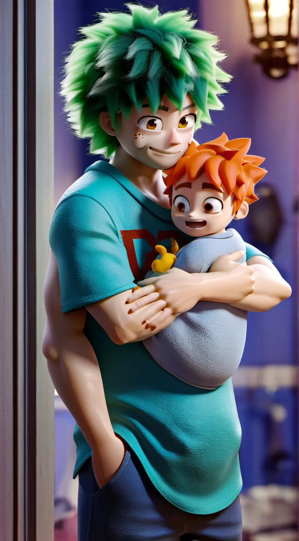 ai character: Pregnant Deku background