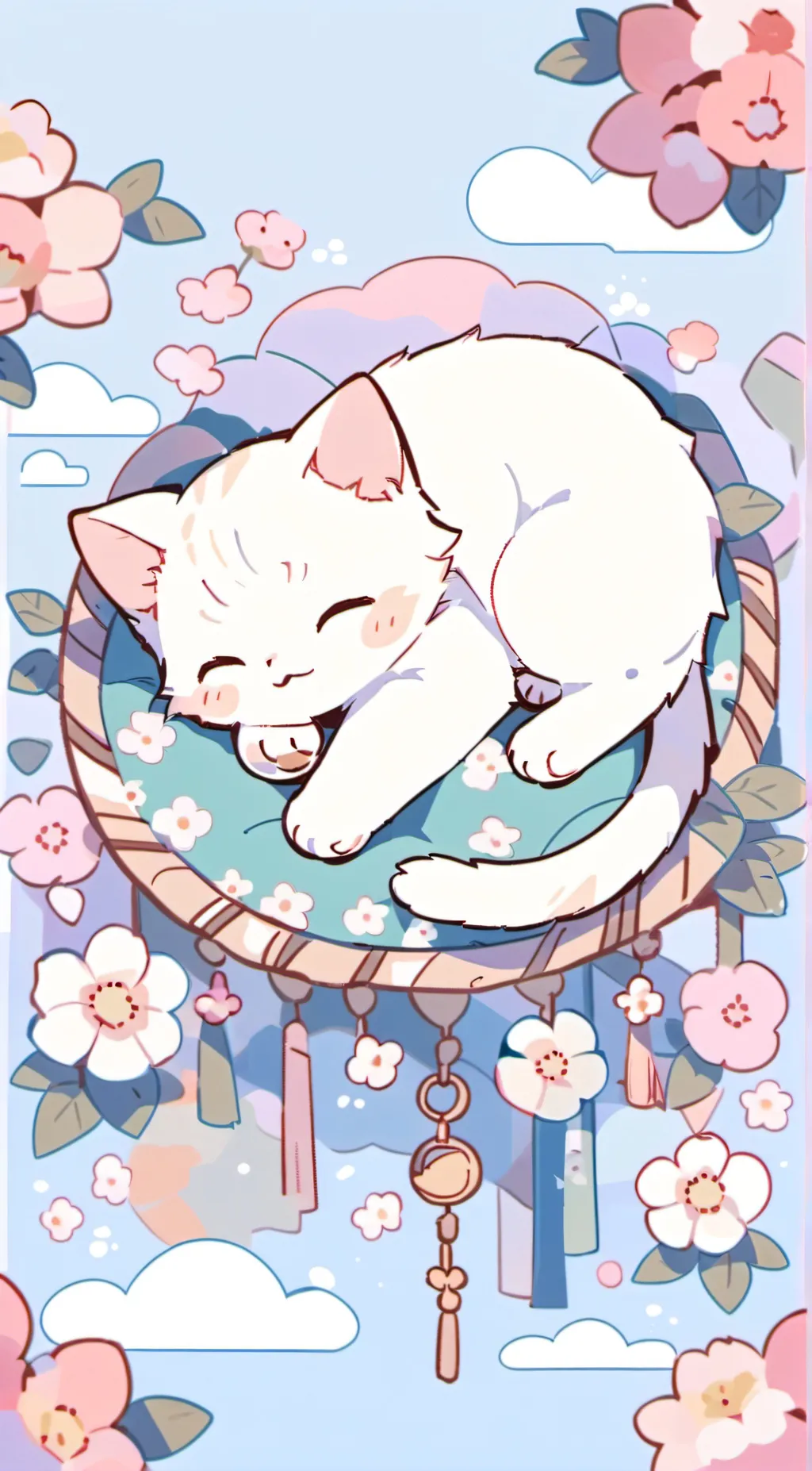ai character: cute cat background
