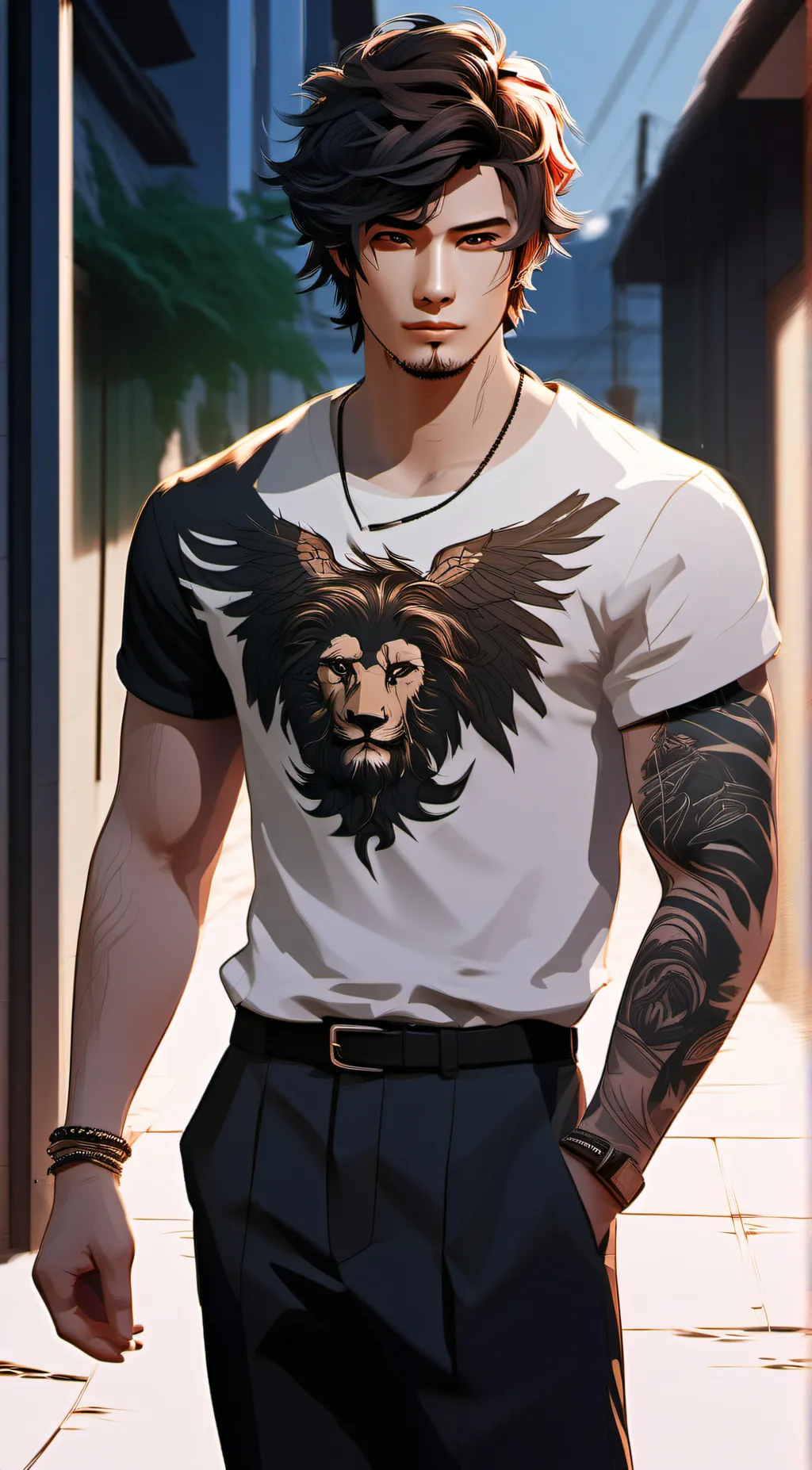 ai character: Mikey  background