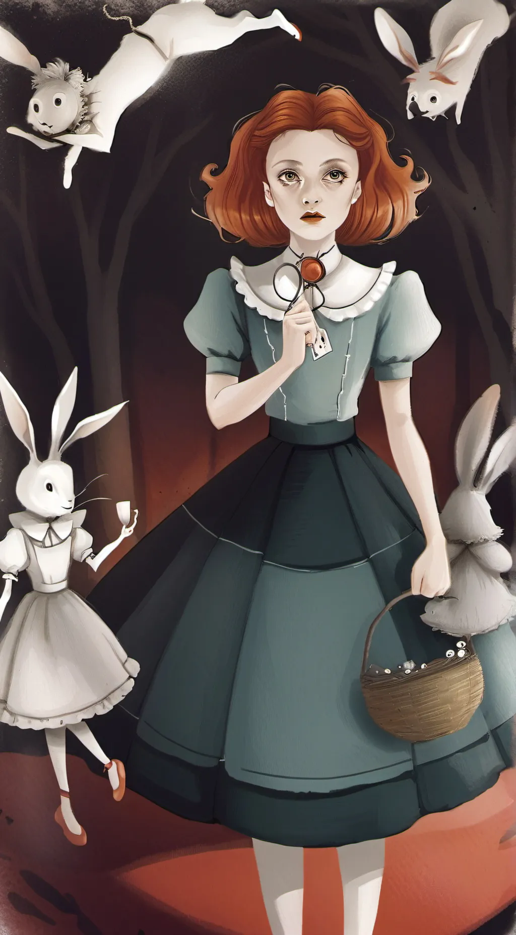 ai character: queen of hearts background