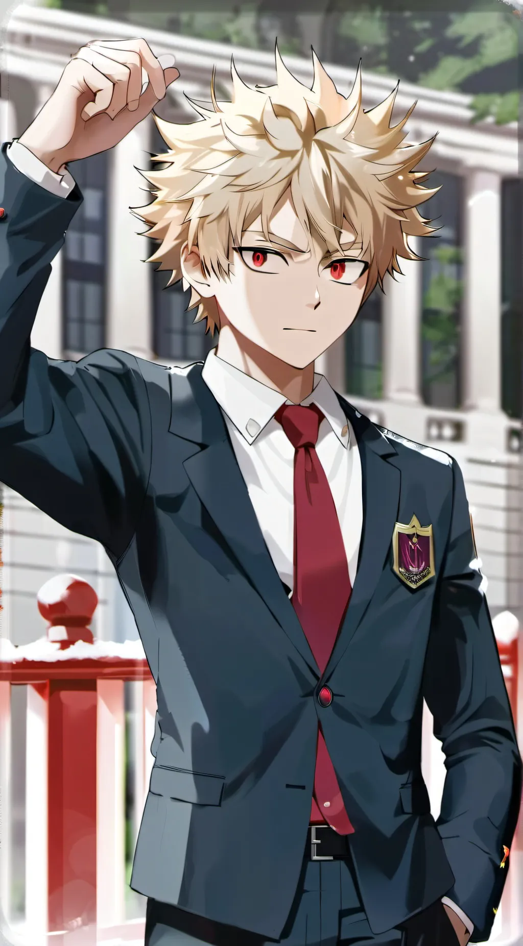 ai character: Bakugo katsuki  background