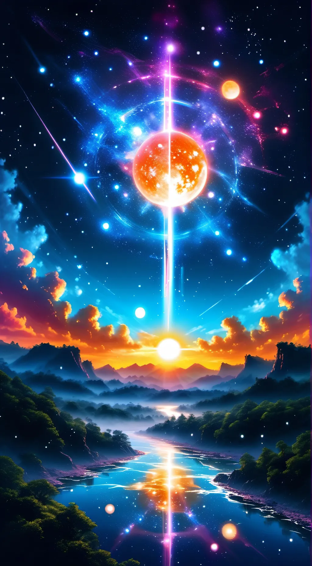 ai character: The Sun background