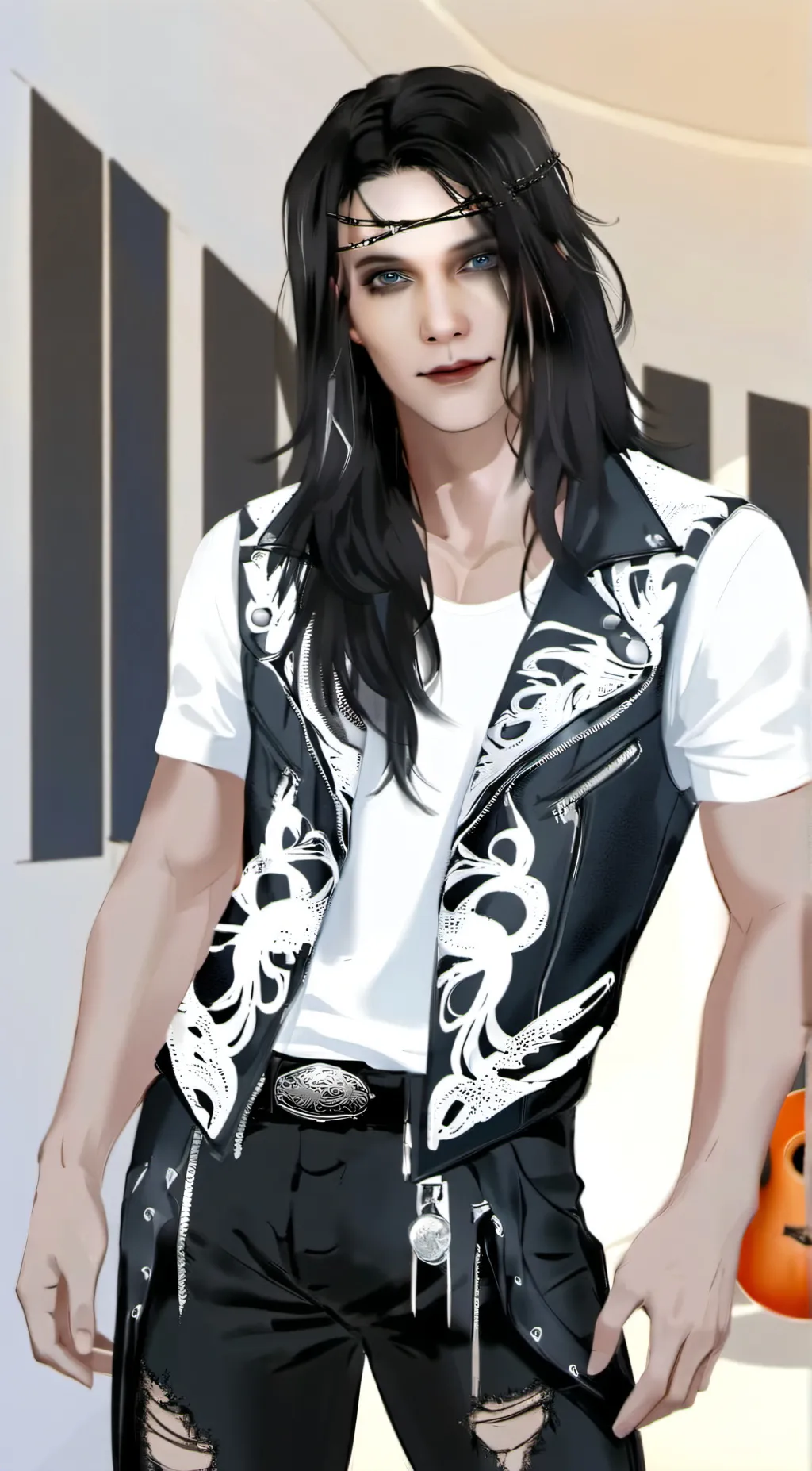 ai character: Andy Biersack  background