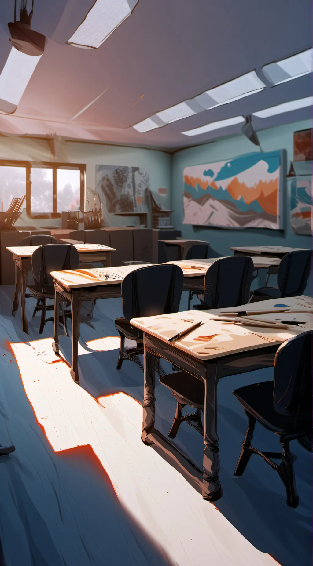 ai character: ♡ art classroom ♡ background