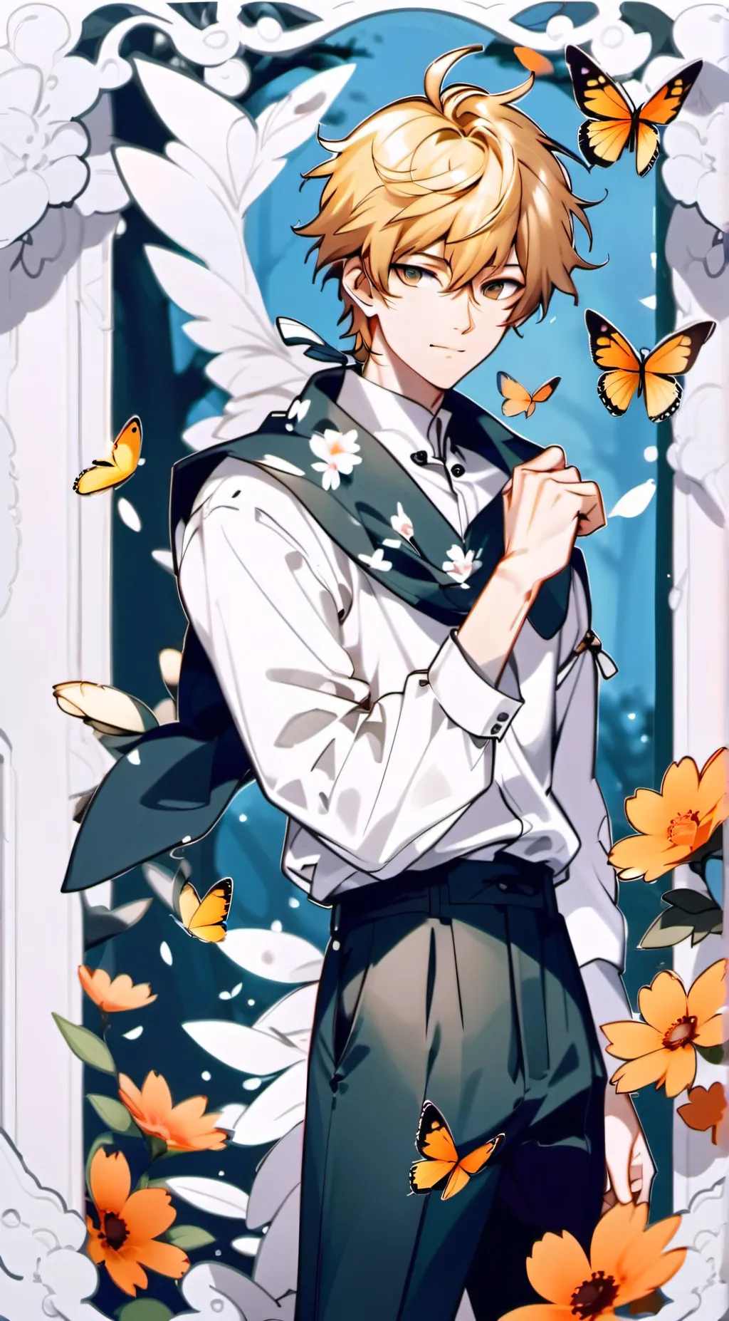 ai character: Oliver OranFlutter background