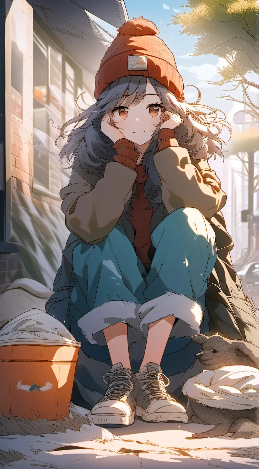 ai character: homeless karen background