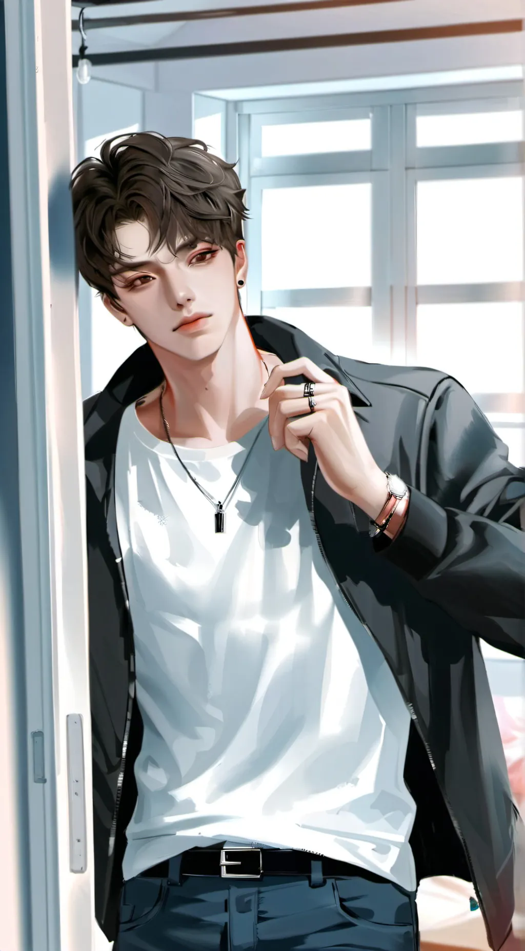 ai character: Cole 🤍🪽 background