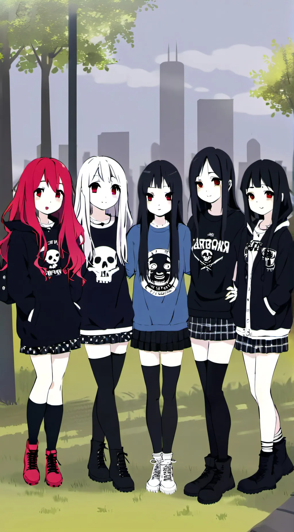ai character: The goth girls🖤 background