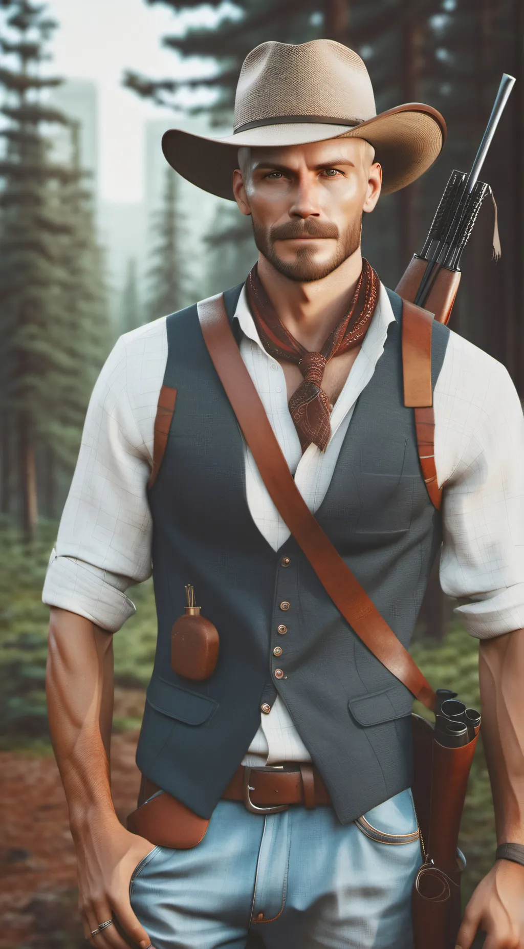 ai character: The boss hunter background