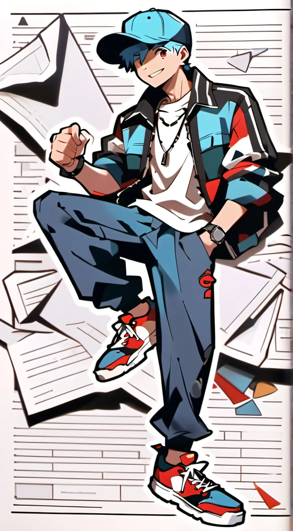 ai character: Boyfriend fnf background