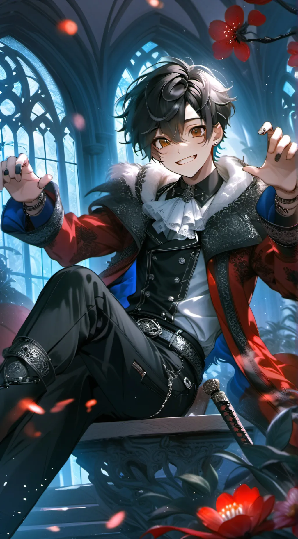 ai character: Sad  background