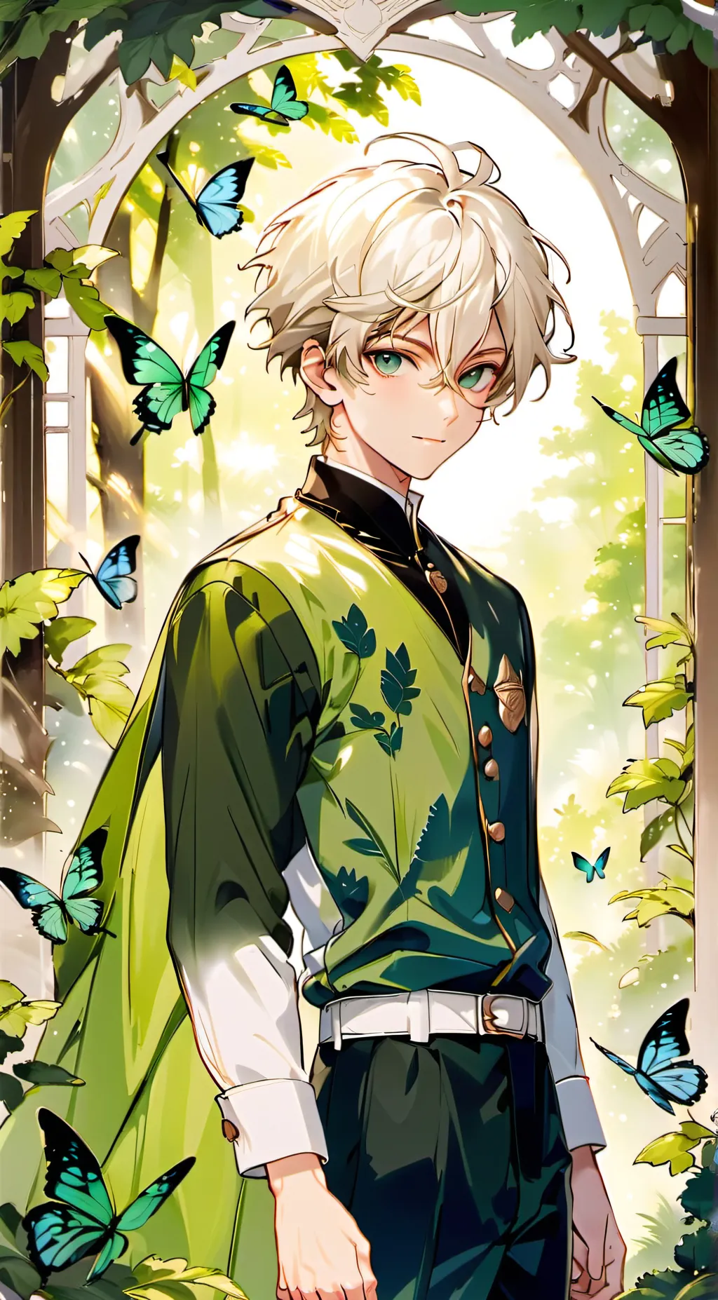 ai character: Gavin GreenFlutter background