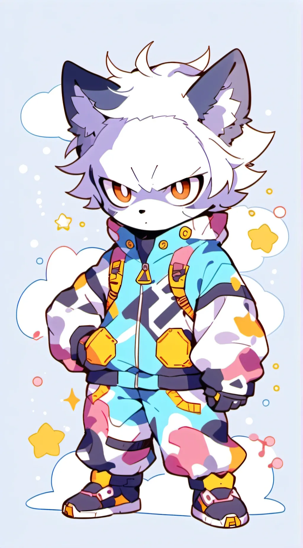 ai character: protogen x mha background