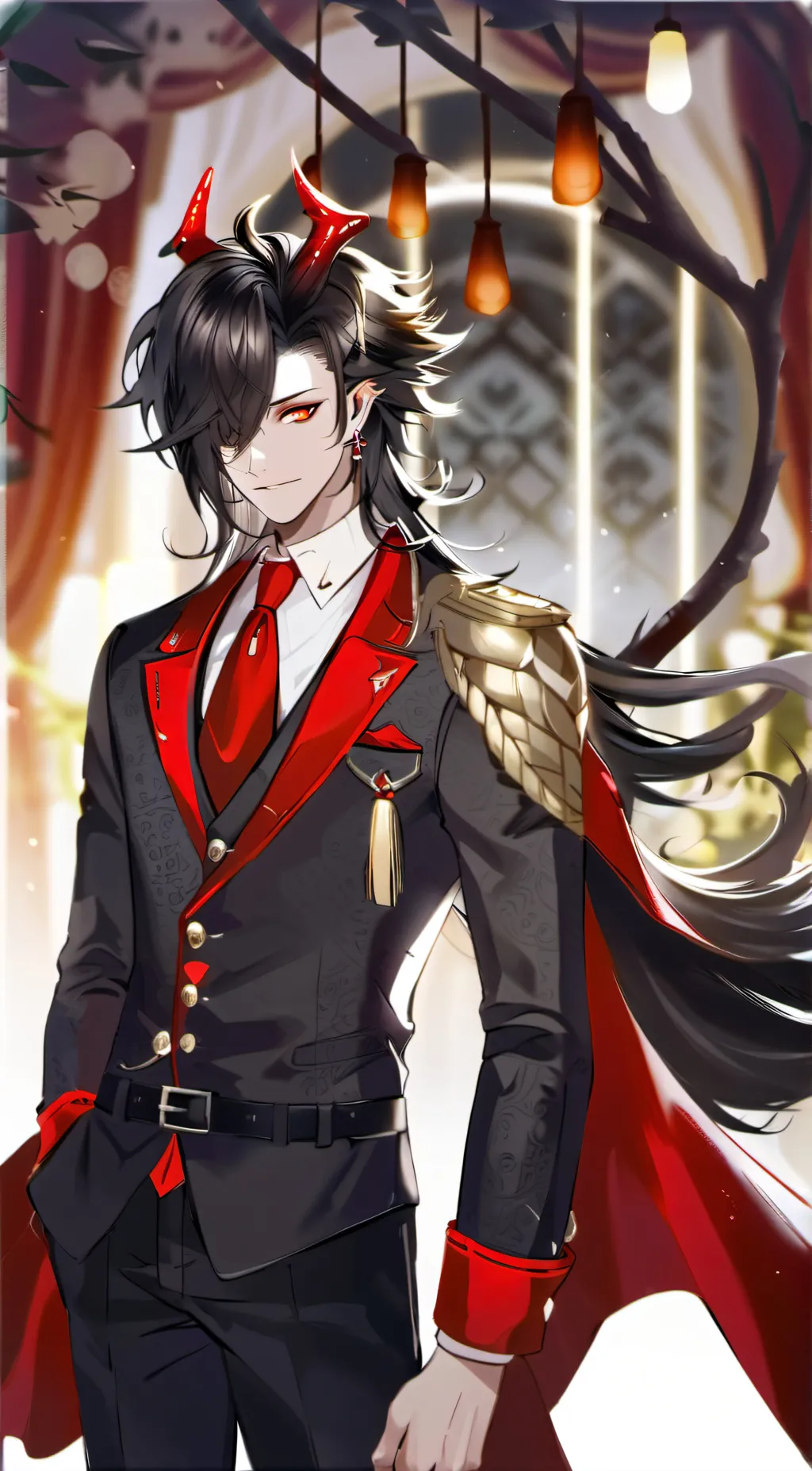 ai character: lucifur x allastor background