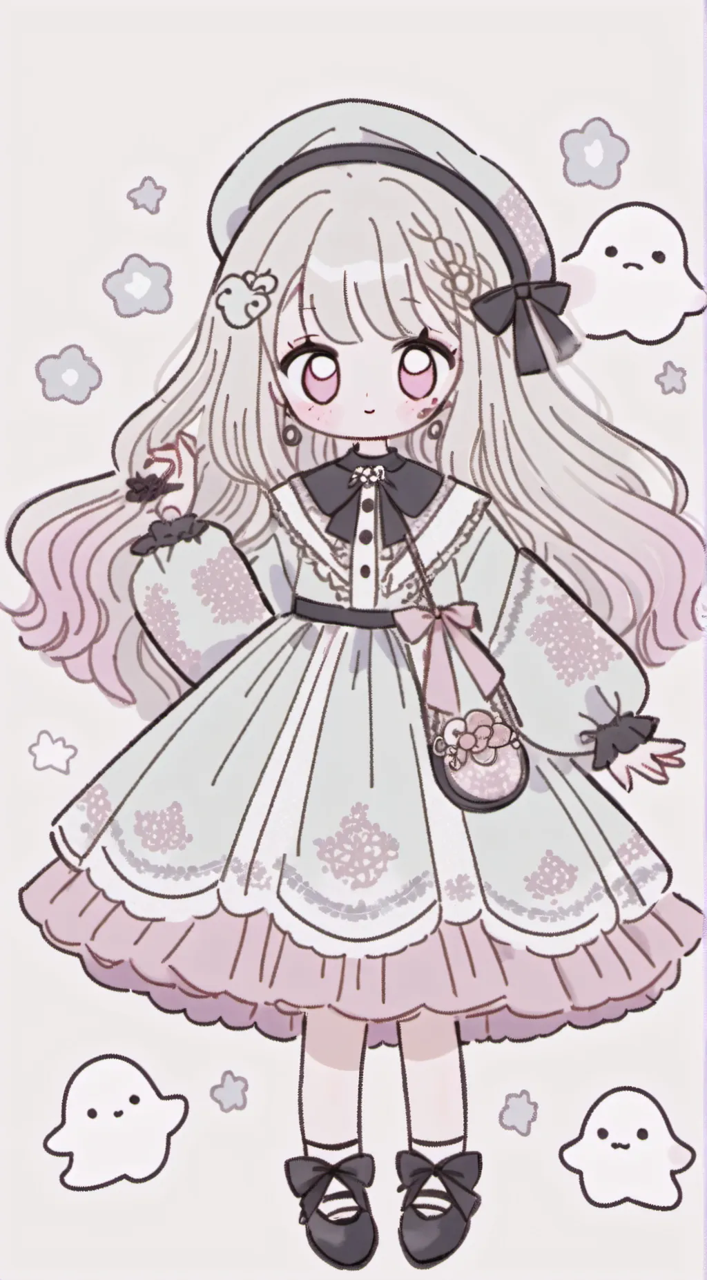 ai character: Ghost girl background