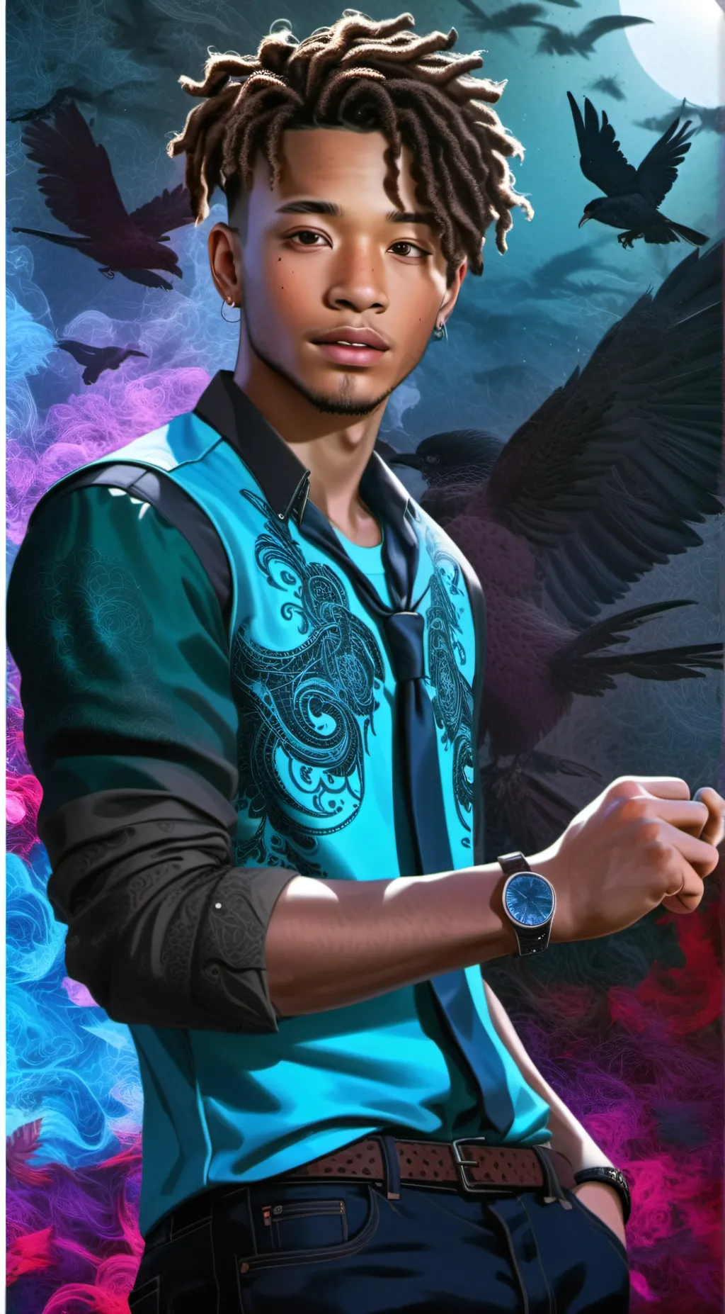 ai character: jayden(　・ω・)🥰😍😘 background