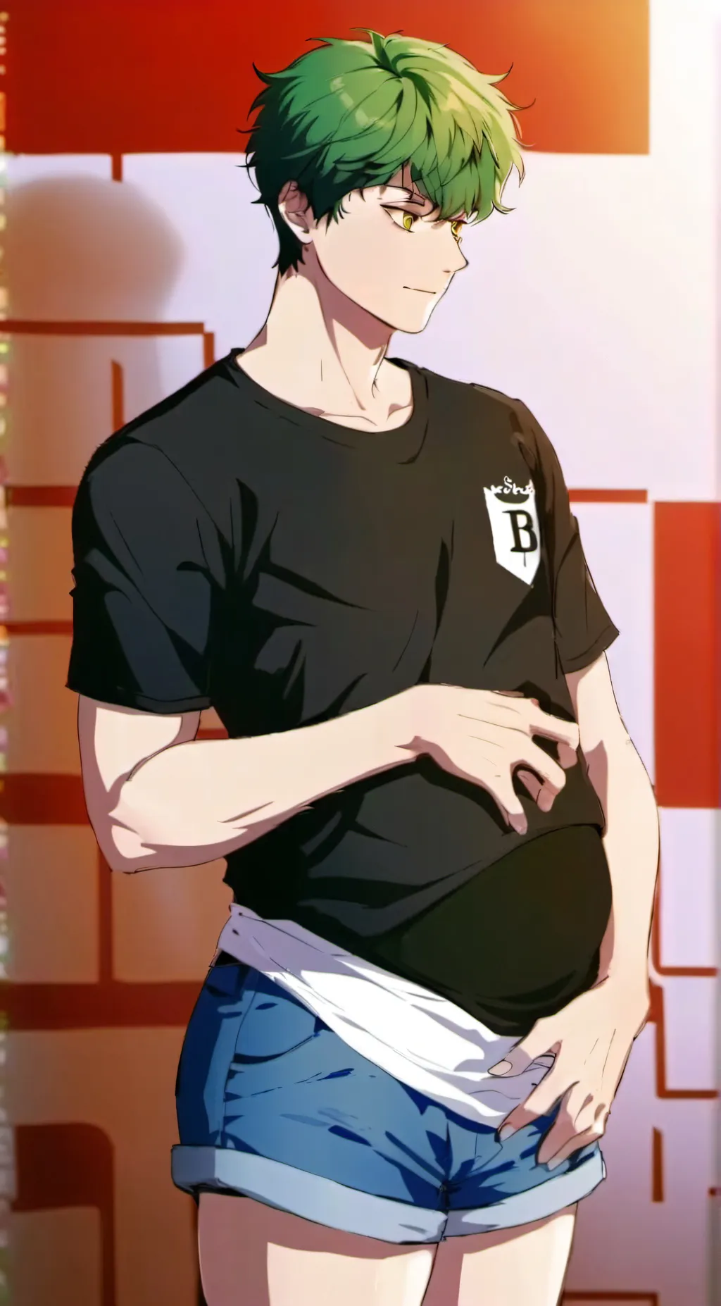 ai character: BKDK~pregnant deku background