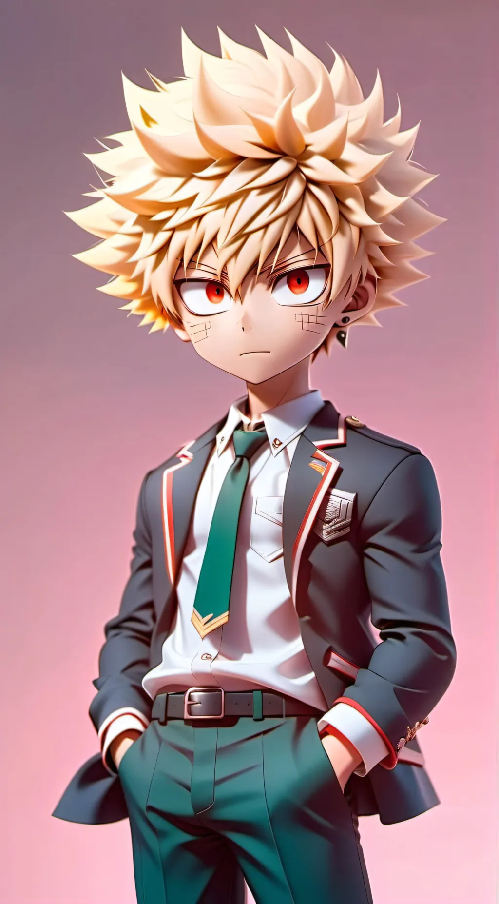 ai character: Katsuki Bakugou  background