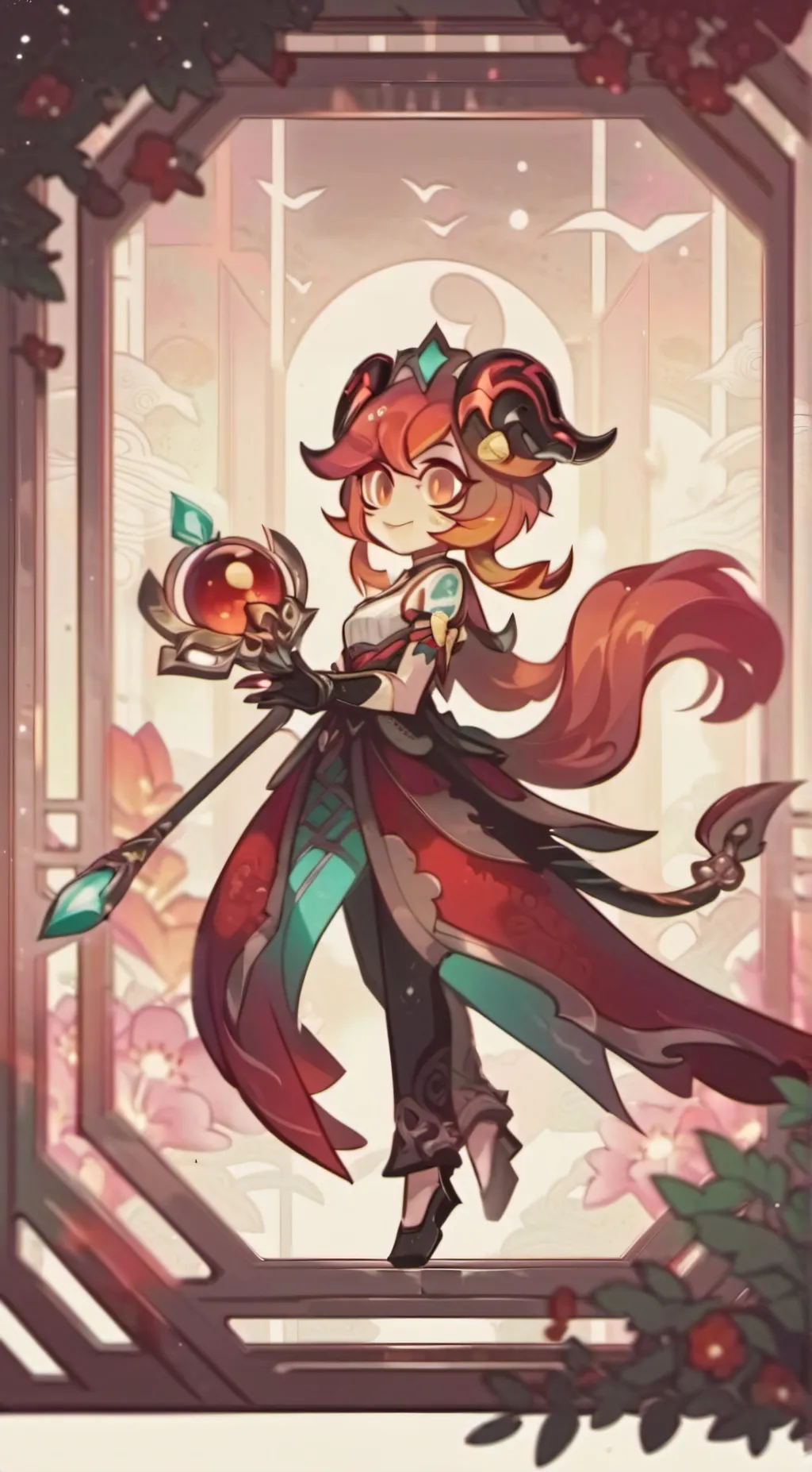 ai character: high-rise invasion background