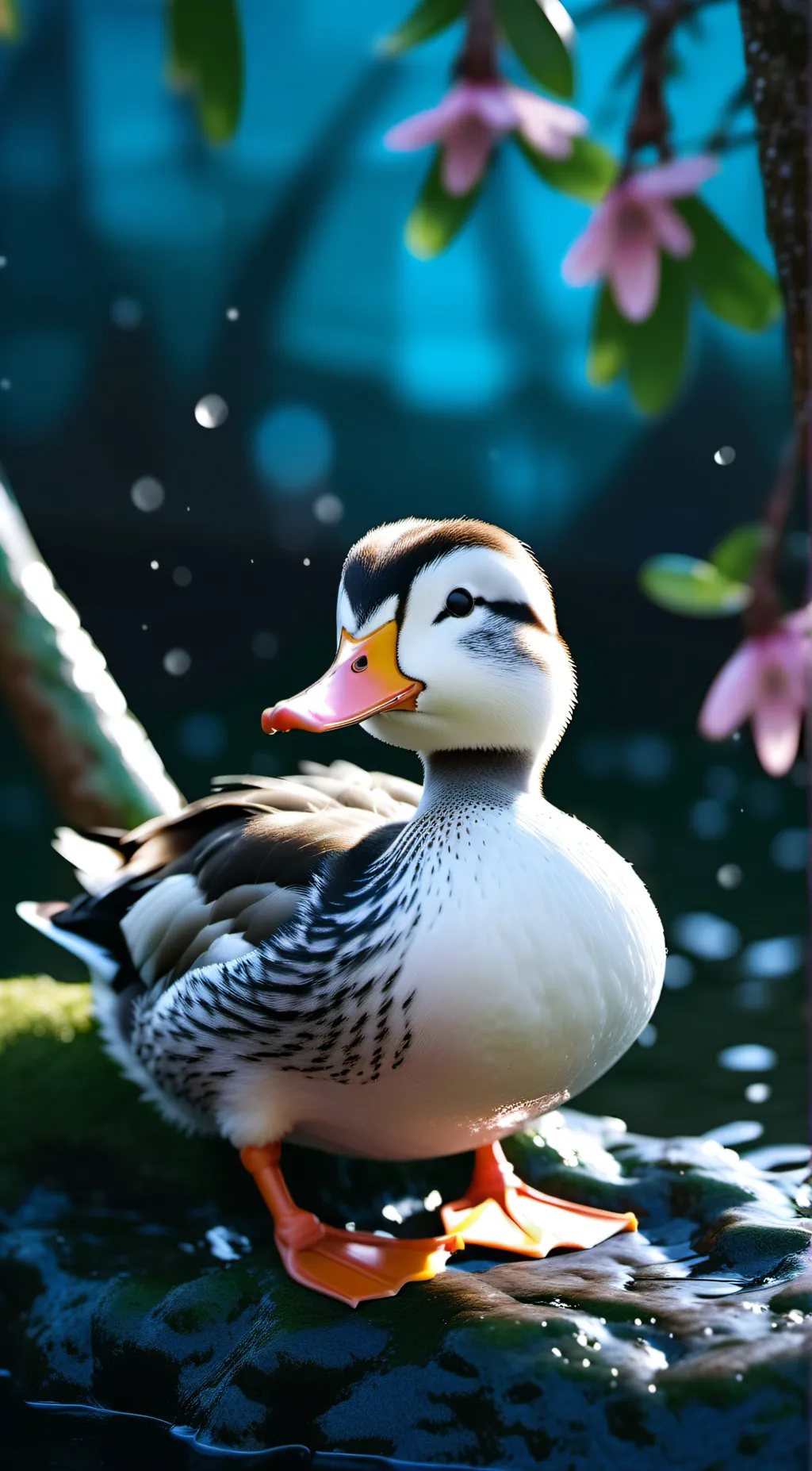 ai character: waddling duck background