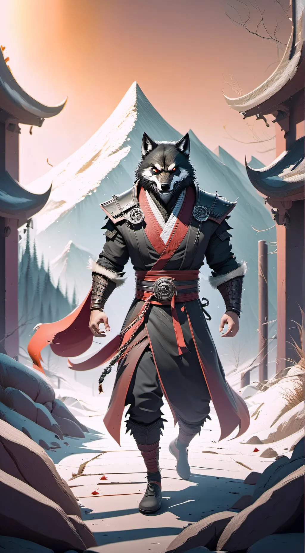 ai character: mk werewolf background