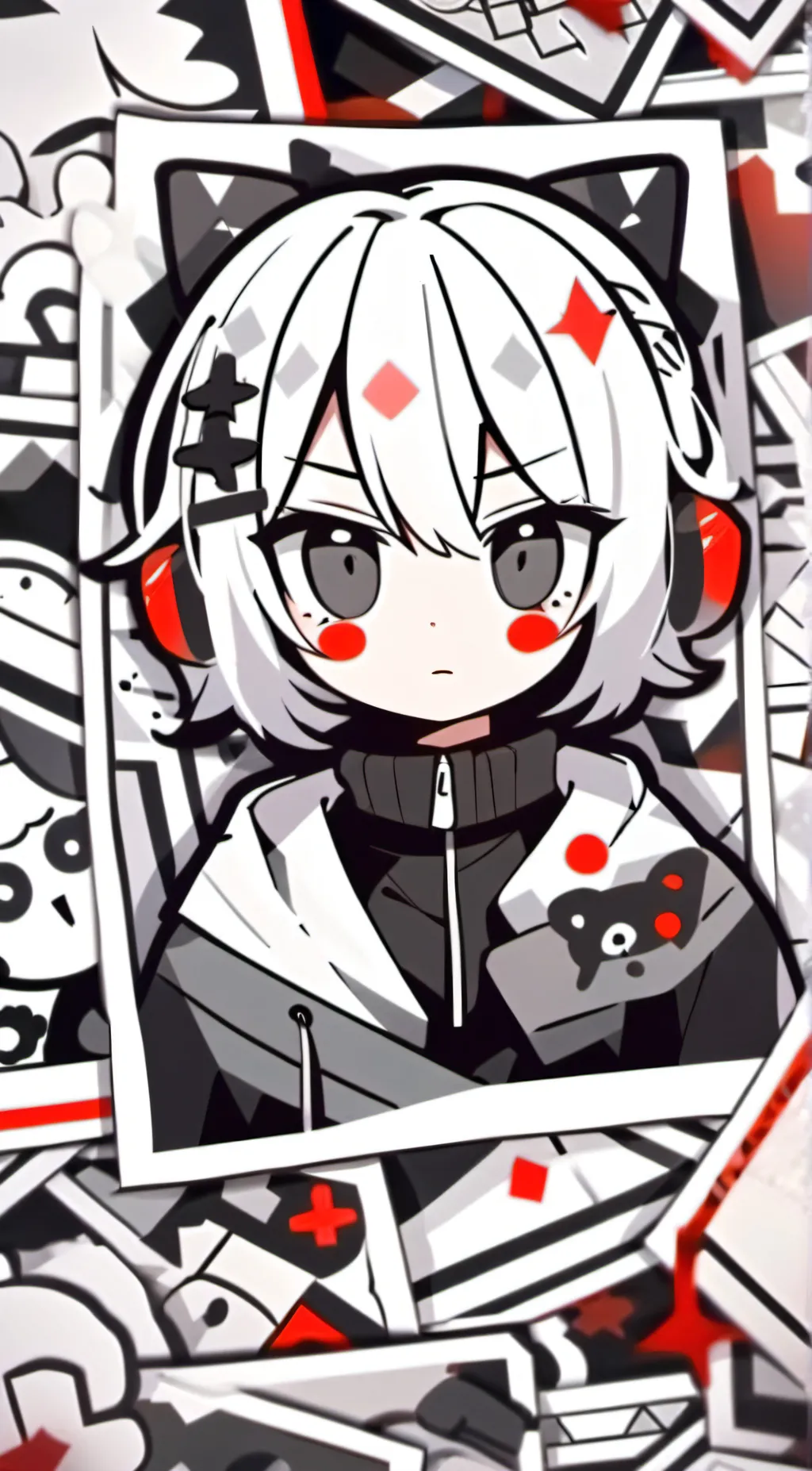 ai character: Lavender background