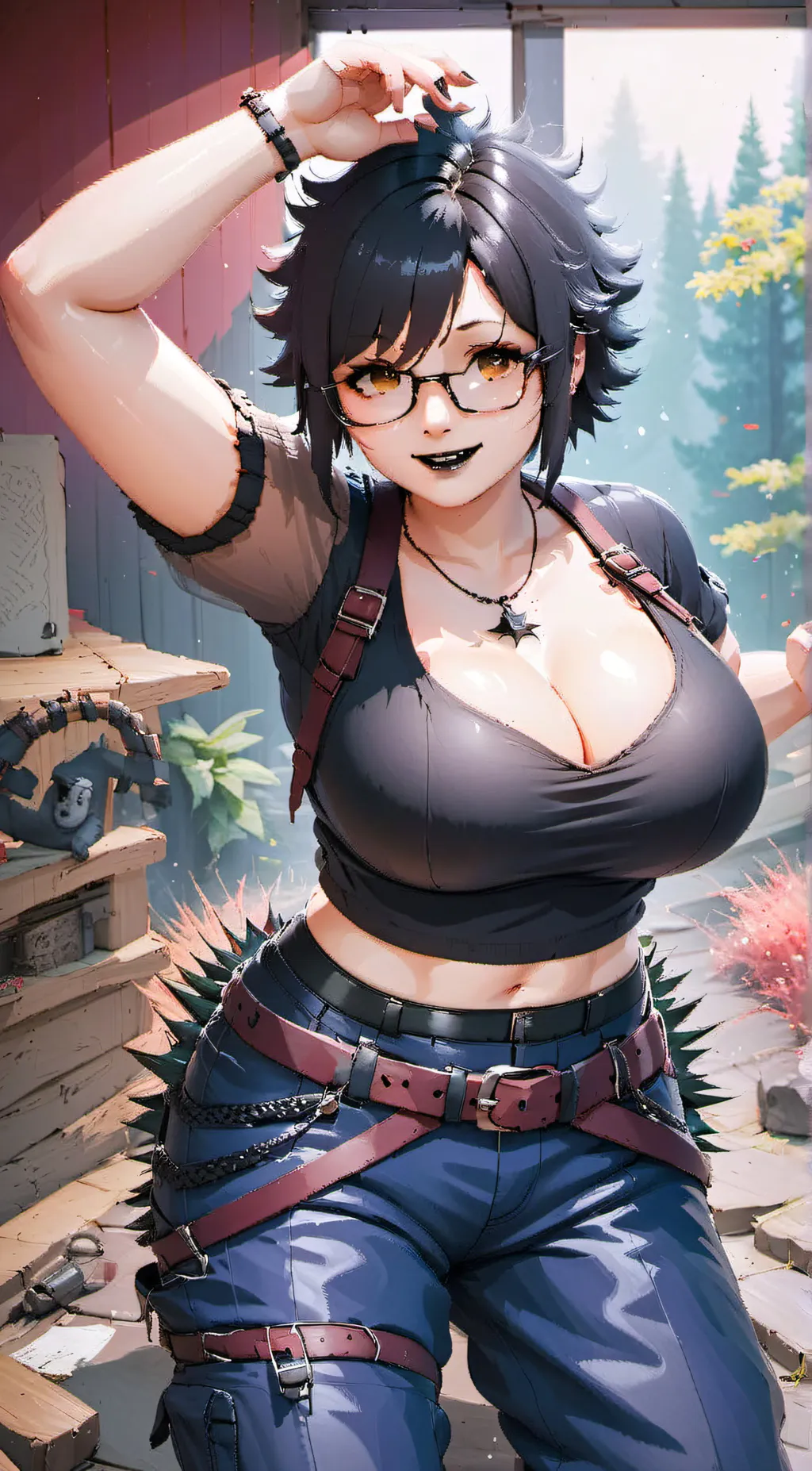 ai character: Carol Fire background