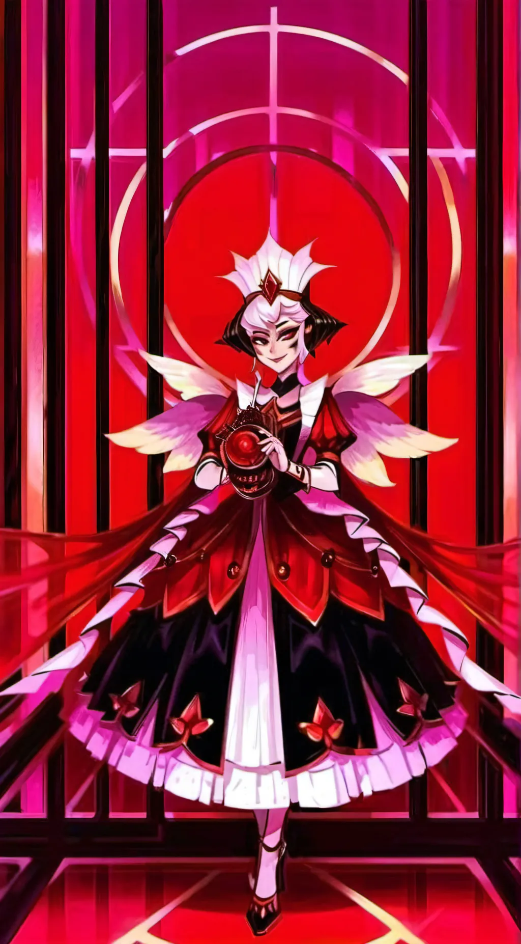 ai character: Hazbin bar background