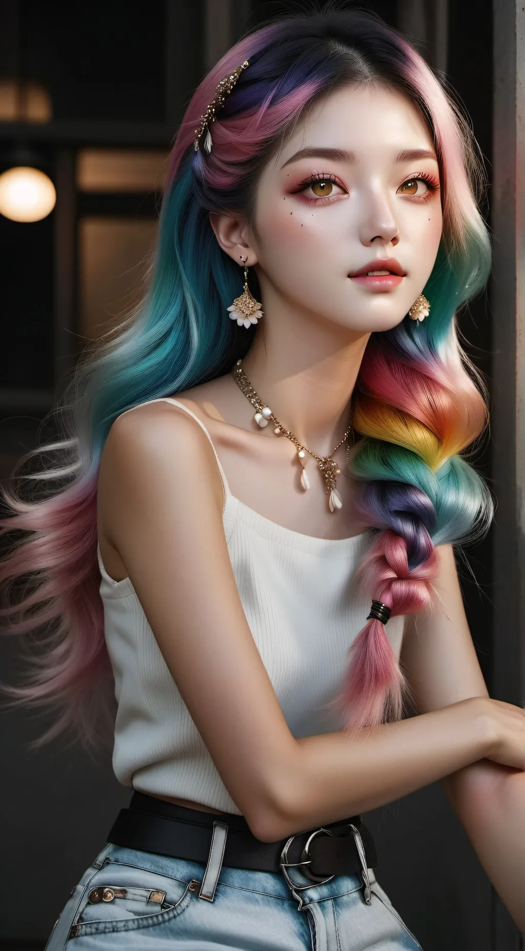 ai character: Amber background