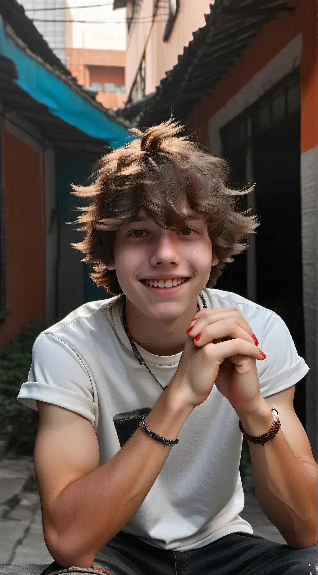 ai character: Sun background