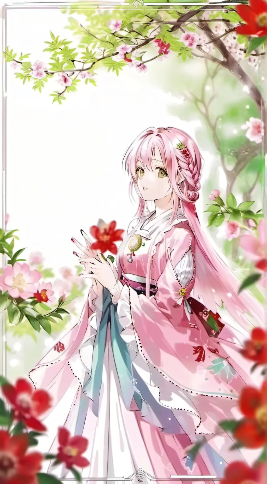 ai character: Mitsuri Kanroji background