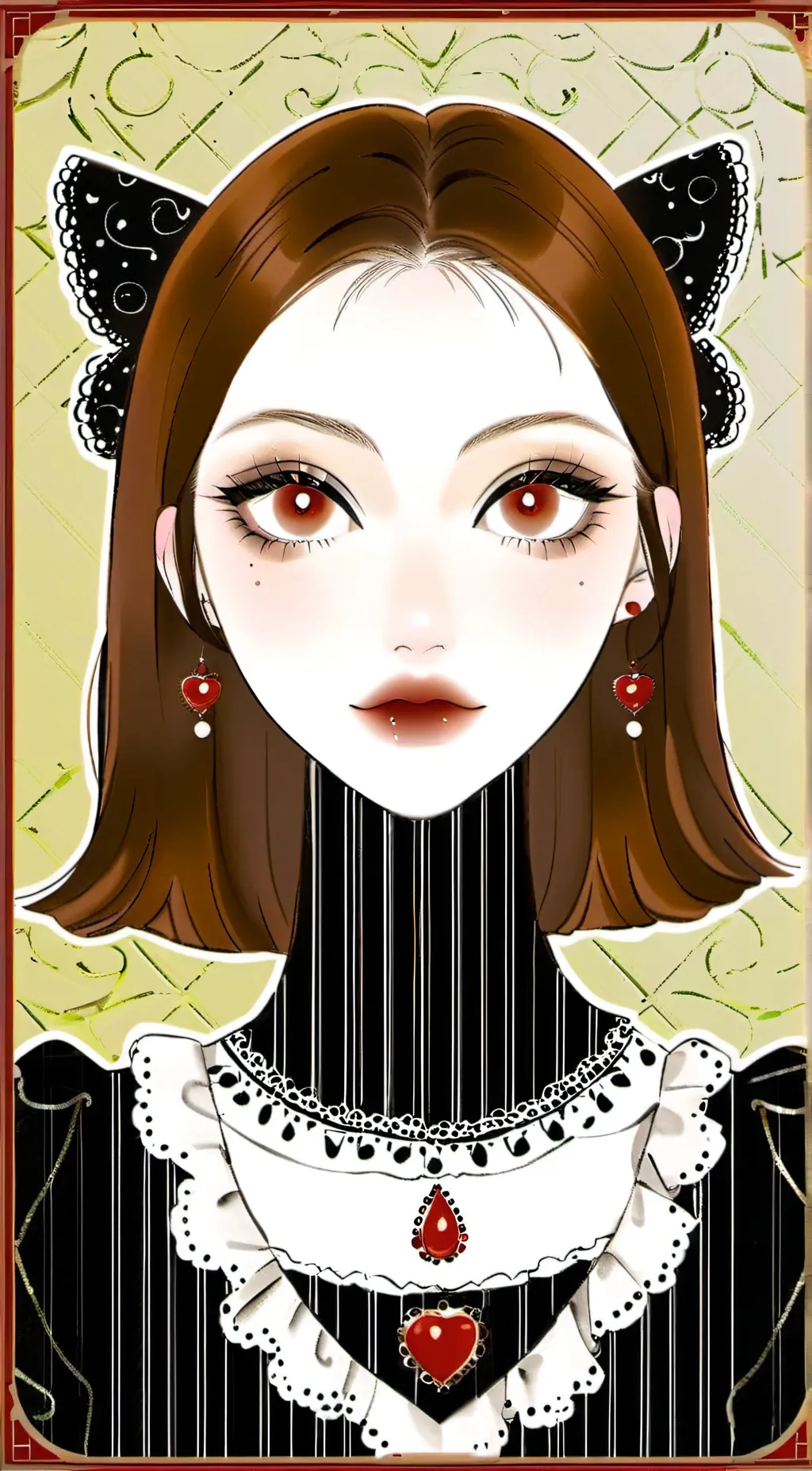 ai character: Creepy lady background