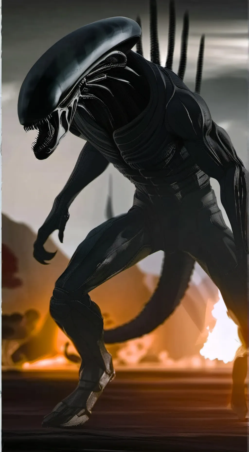 ai character: nightmare alien  background