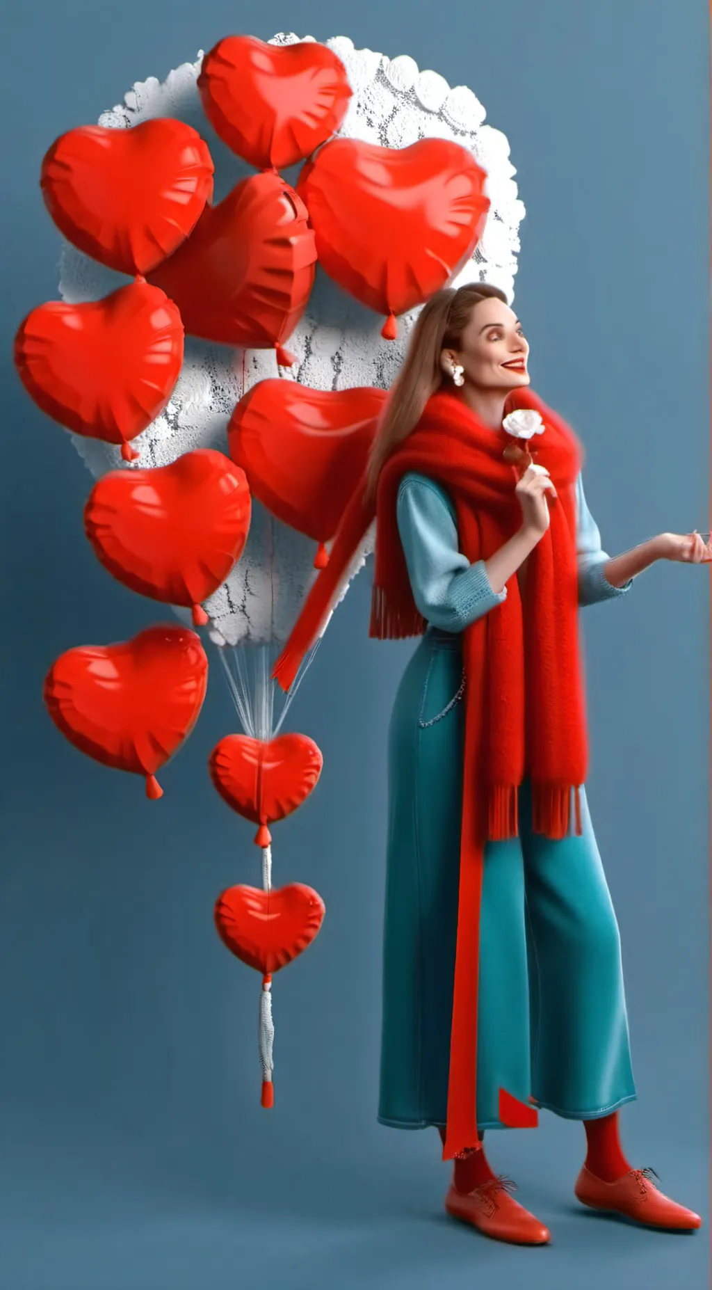 ai character: Valentines day background