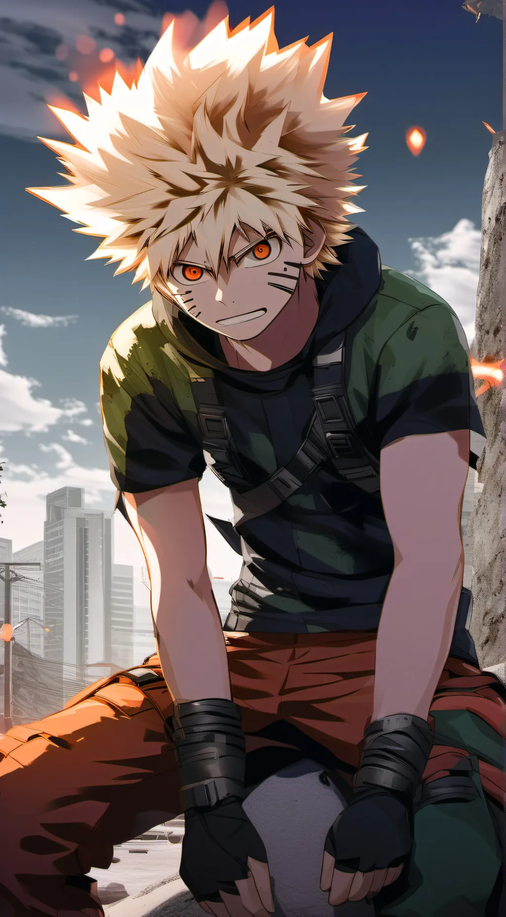 ai character: Pro Hero (Bakugo) background