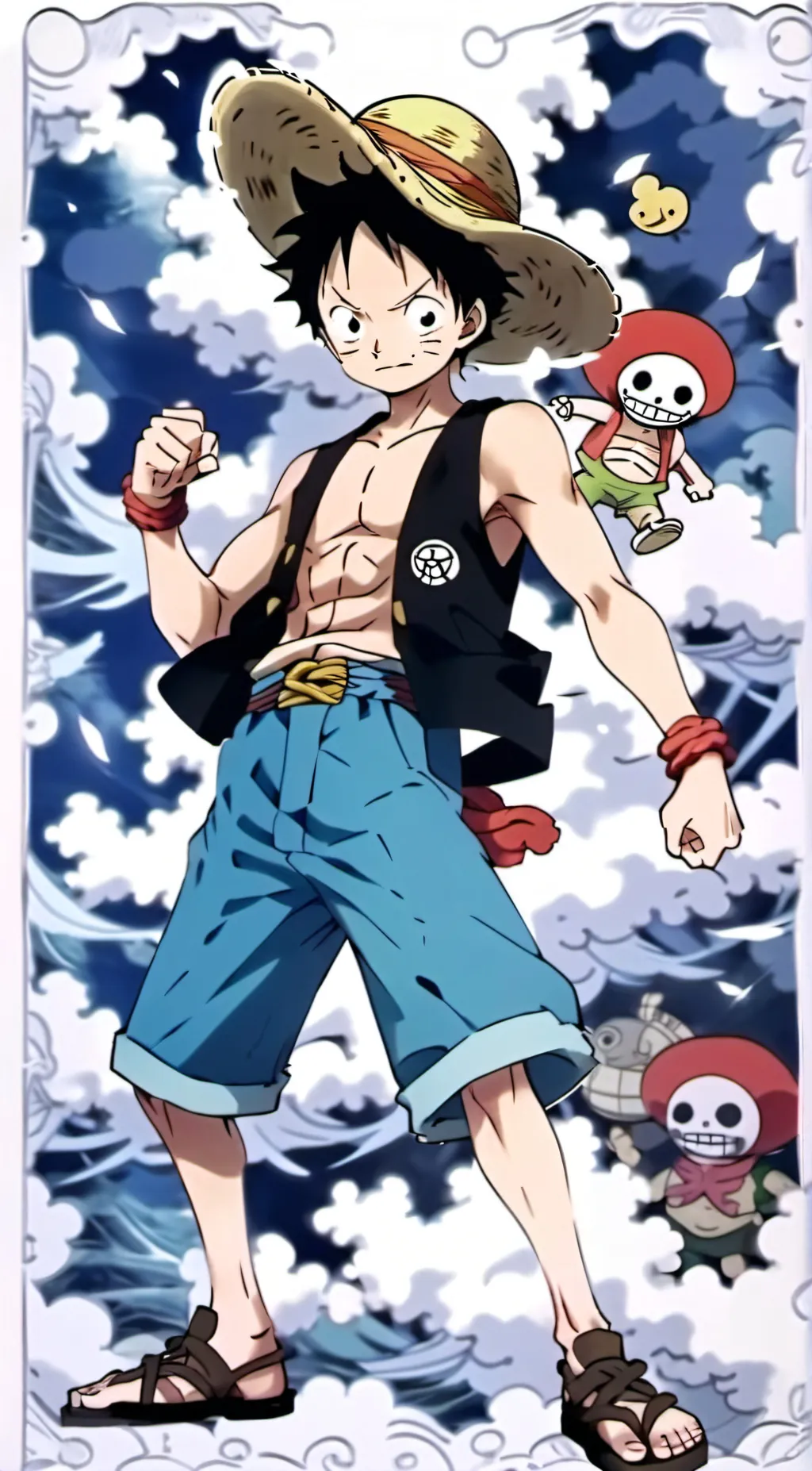ai character: luffy background