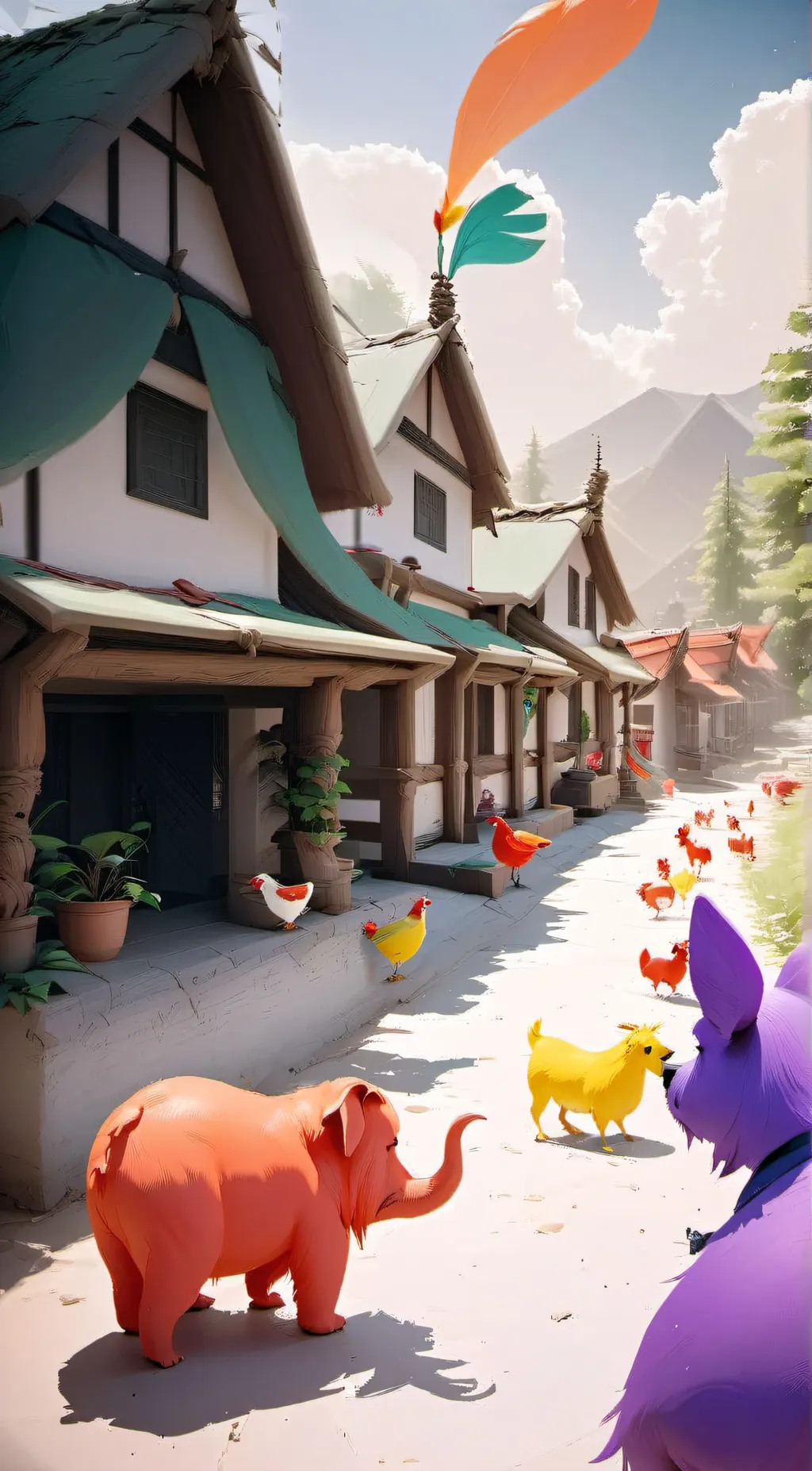 ai character: sussmiling critter background