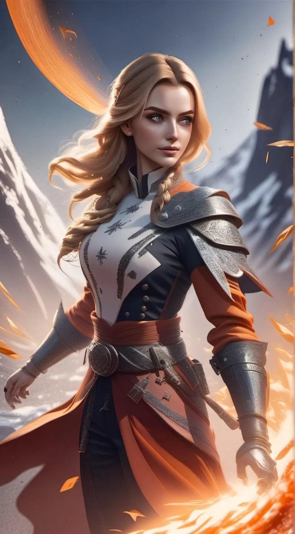 ai character: Eowyn Rhovanion background